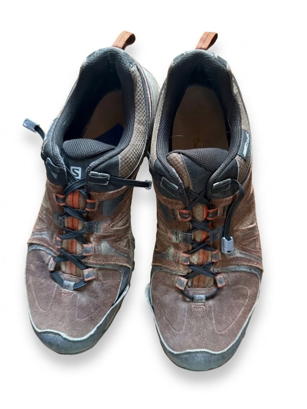 Salomon Men's Brown and Orange Trail Sneakers